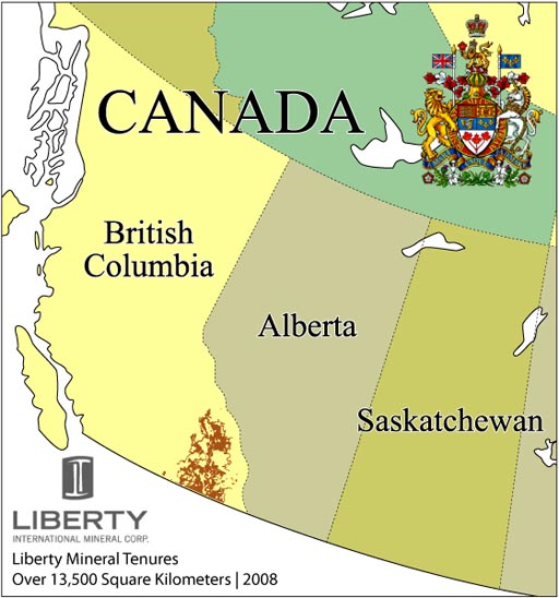 Mineral Tenures under Liberty license plus some option agreements December 2008