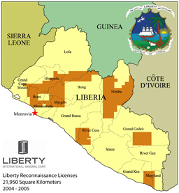 Liberty Reconnaissance Licenses Concession blocks 2004-2005