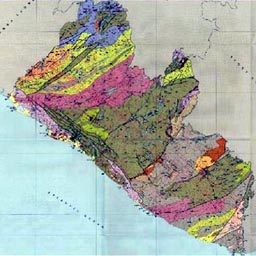 Geological map of Liberia