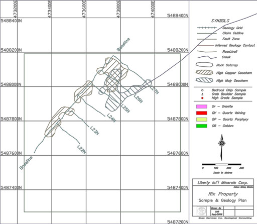 Sample and Geology Plan / The Rix