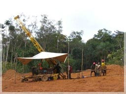 Drilling on site / Mandingo Hill