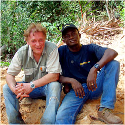 Len and Rockson after a good trek through the jungle / Gblita